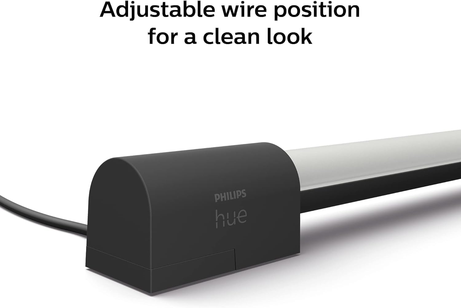 Philips Hue Large Smart Light Tube, Black - White and Color Ambiance LED Color-Changing Light - 1 Pack - Sync with TV, Music, and Gaming - Requires Bridge and Sync Box - Control with App or Voice